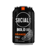SoCIAL LITE Bold Orange Vodka Soda