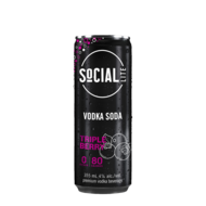 SoCIAL LITE Triple Berry Vodka Soda