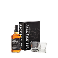 Jack Daniel\'s Tennessee Whiskey in Gift Tin with 2 Glasses