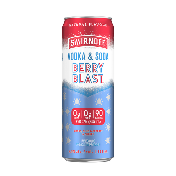 Smirnoff Vodka Soda Berry Blast by Schenley / Diageo Liquor Store
