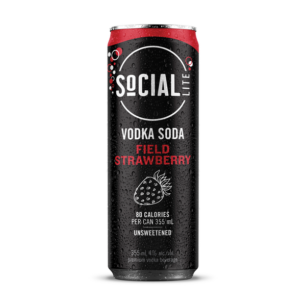 SoCIAL LITE Field Strawberry Vodka Soda