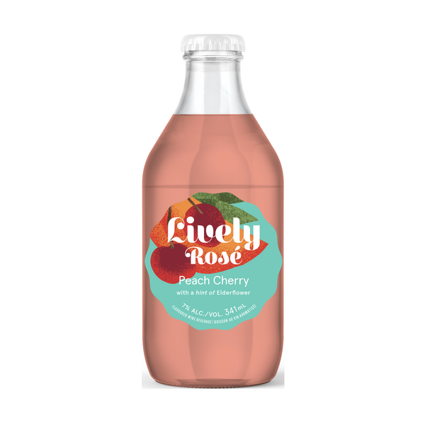 Lively Peach Cherry Rosé Flavoured Wine Beverage