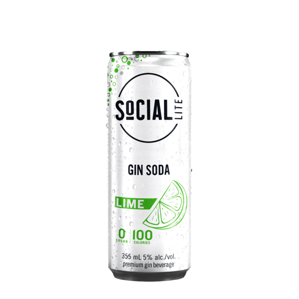SoCIAL LITE Lime Gin Soda