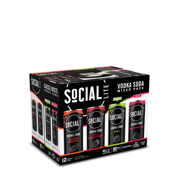 SoCIAL LITE Vodka Soda Mixer Pack