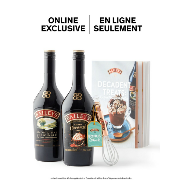 Baileys Original & Salted Caramel + FREE recipe book and whisk
