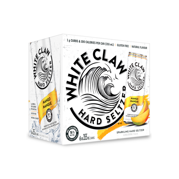 White Claw Hard Seltzer Mango 6x355mL