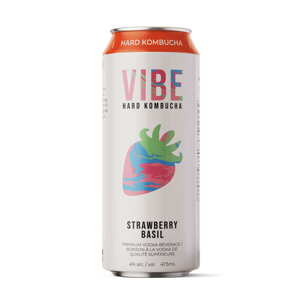 Vibe Hard Kombucha Strawberry Basil