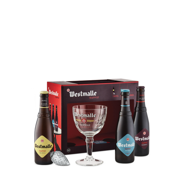 Westmalle Gift Pack - 3 + Glass