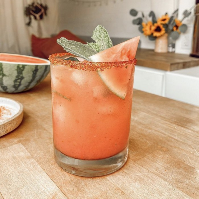 Smashed Watermelon Margarita