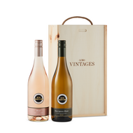 Kim Crawford White & Rose Gift Set In Vintages Wooden Box