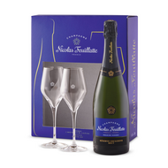Nicolas Feuillatte Reserve Exclusive Brut Gift Pack with 2 glasses