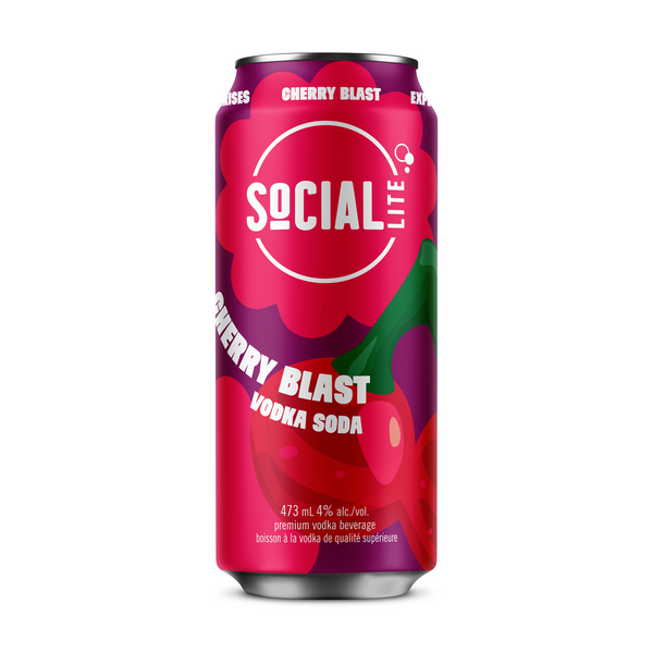 SoCIAL LITE Cherry Blast Vodka Soda by | Liquor Store Delivery