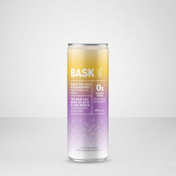 BASK Refreshment Black Tea, Goji, & Blackberry Hard Sparkling Water