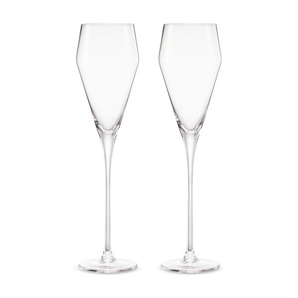Raye Angled Crystal Prosecco glasses (set of 2)