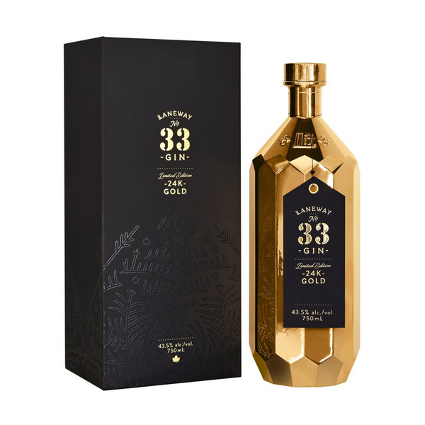 Laneway No. 33 Gin 24k Gold Bottle Limited Edition