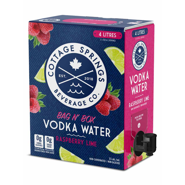 Cottage Springs Raspberry Lime Vodka Water Box