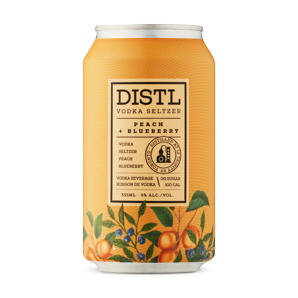 Distl Vodka Seltzer Peach And Blueberry