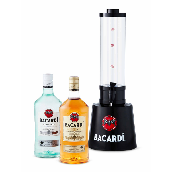 Bacardi Rum With Branded Cocktail Tower