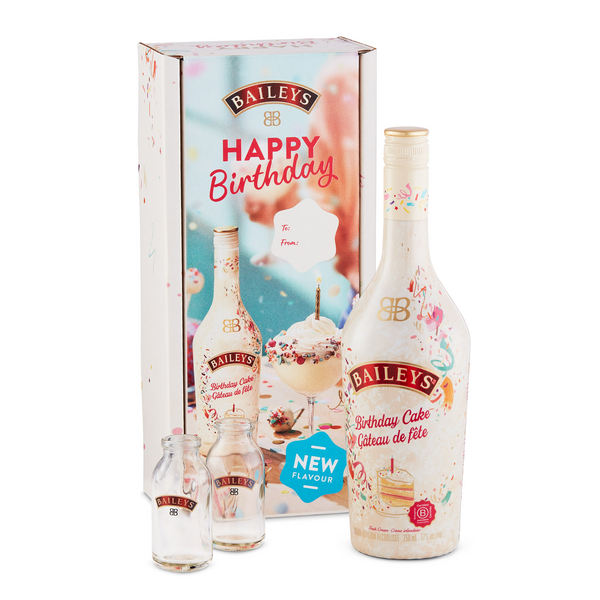 Baileys Birthday Cake + FREE shot glasses and birthday box