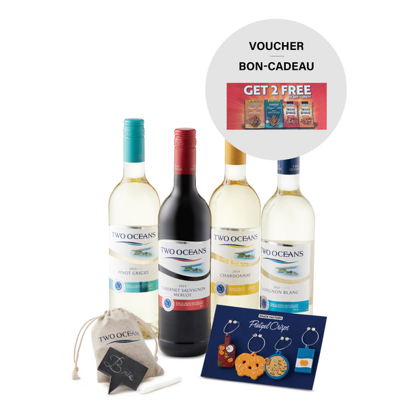 Two Oceans Wines 4 bottles + FREE cheese markers, wine charms and voucher