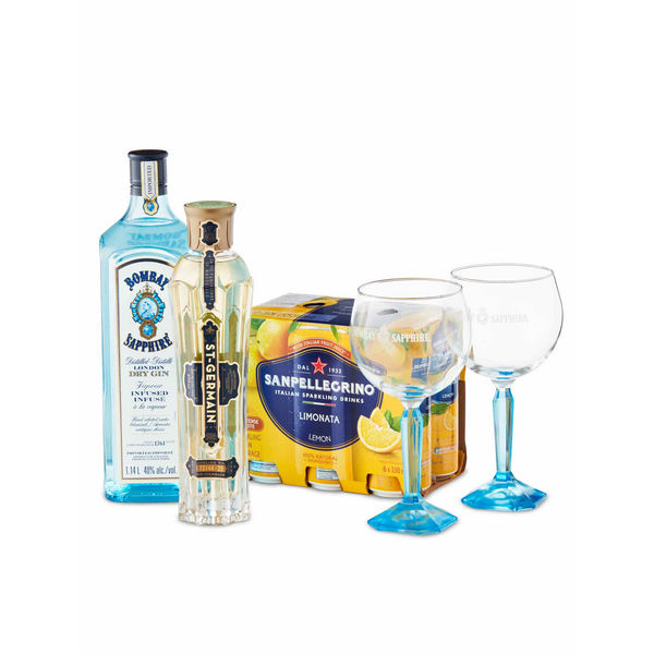 Bombay Sapphire and St-Germain + FREE glasses and San Pellegrino Limonata