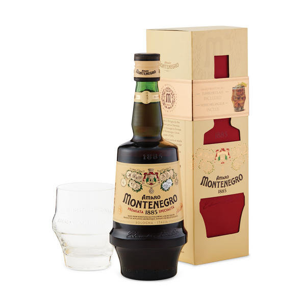 Amaro Montenegro Giftpack with Icon Glass