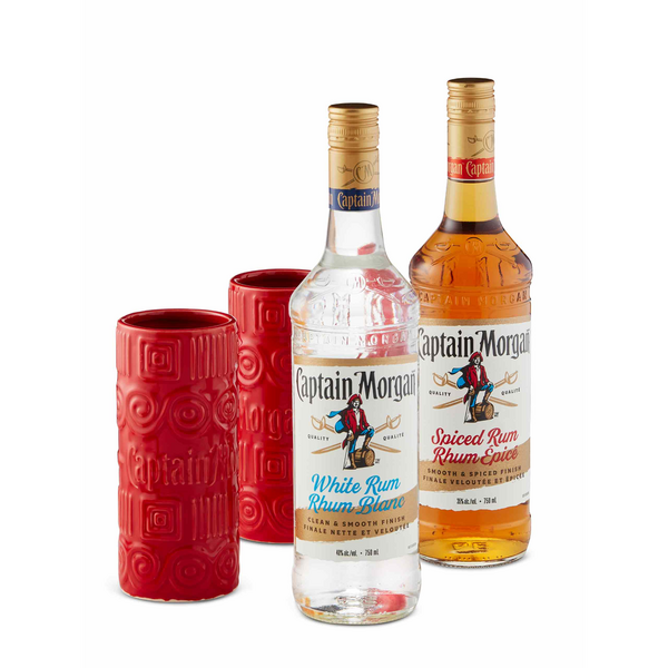 Captain Morgan Rum Duo + FREE tiki mugs