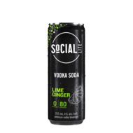 SoCIAL LITE Lime Ginger Vodka Soda