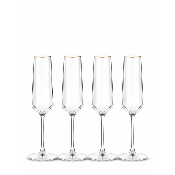 Flutes With Gold Rim