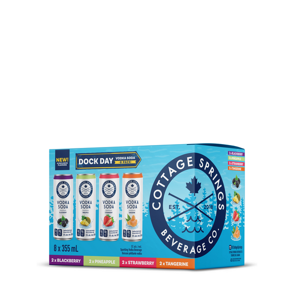 Cottage Springs Vodka Soda Dock Day Mixed Pack