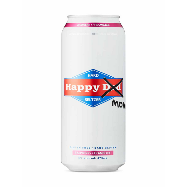 Happy Dad Hard Seltzer Raspberry Happy Mom