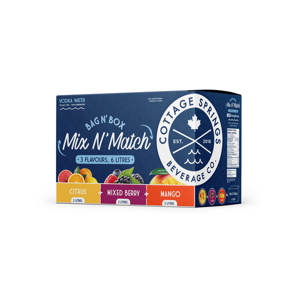 Cottage Springs N\' Match Vodka Water Box Mixed Pack